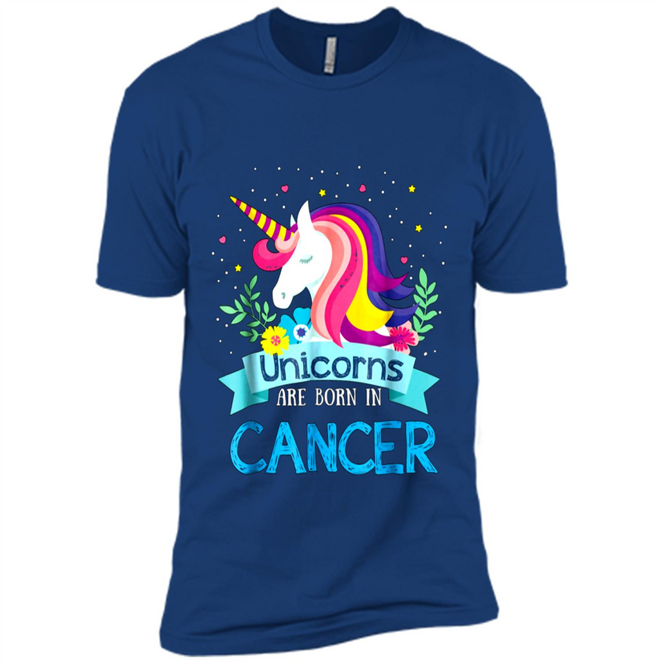 Unicorns are born in Cancer Birthday Rainbow Gift Custom Ultra Cotton