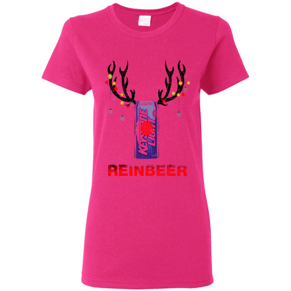 Keystone Light reinbeer Christmas - Ladies Short-Sleeve