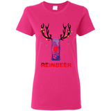 Keystone Light reinbeer Christmas - Ladies Short-Sleeve