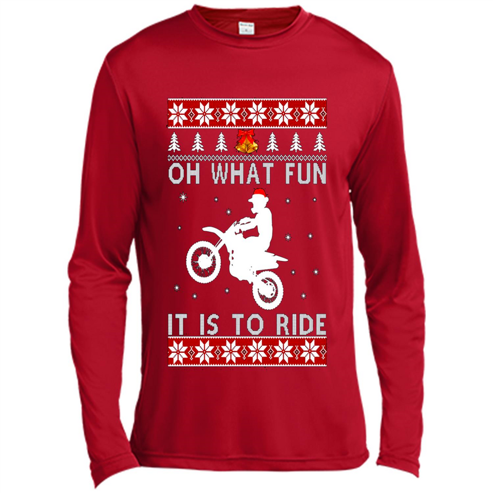 Motocross oh what fun it is to ride Christmas sweater PINGPONG