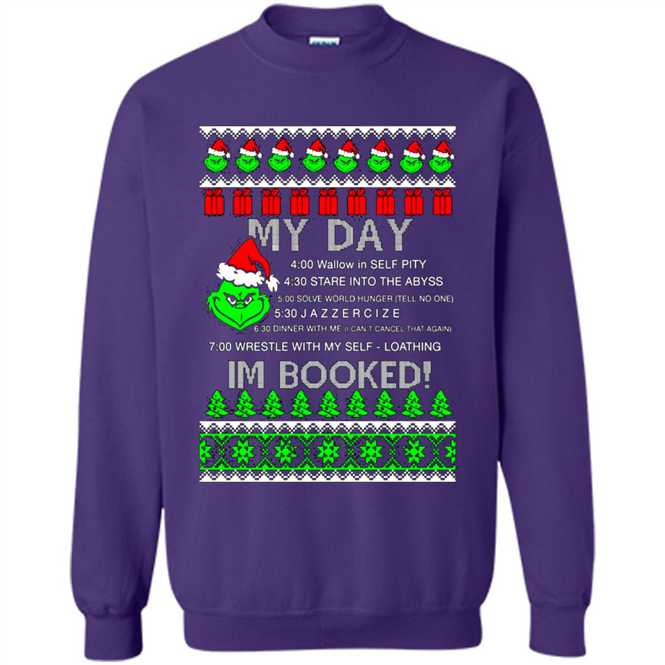 Mr Grinch my day I’m booked Christmas sweater PINGPONG