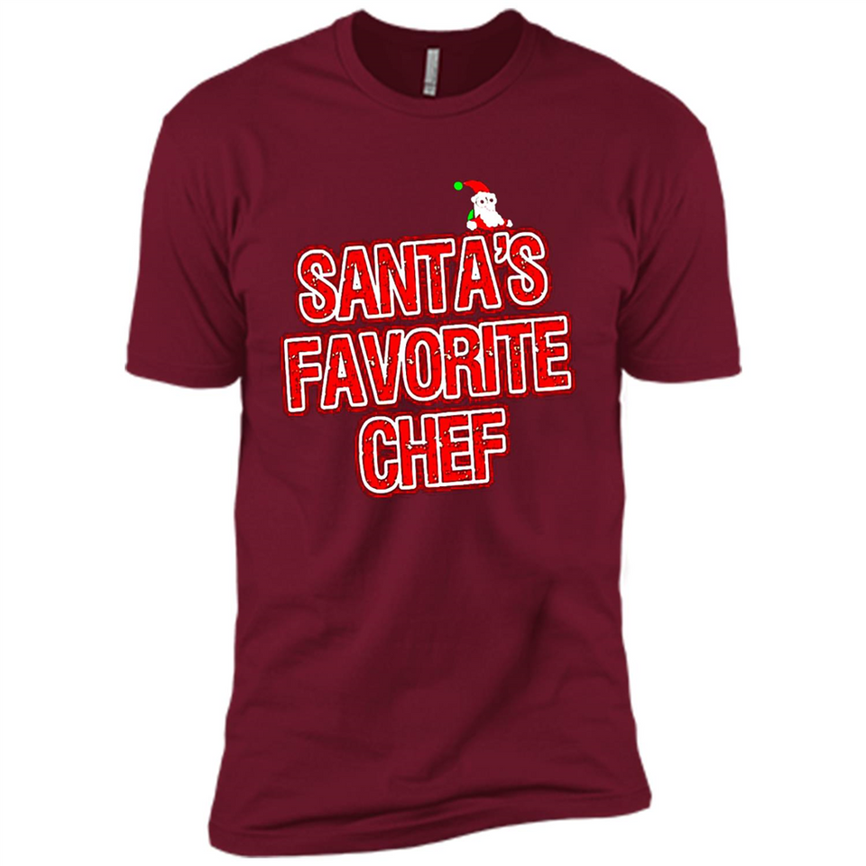 Funny Christmas Clothes - Santas Favorite Chef - Premium Short Sleeve T-Shirt