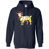 Christmas Lights Goat Wearing Santa Hat T-Shirt - Hoodie