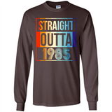 Retro Straight Outta 1985 33 Years Old - Long Sleeve T-Shirt