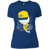 Jack Skellington The Nightmare Before Christmas-Packers Football - Ladies' Boyfriend T-Shirt