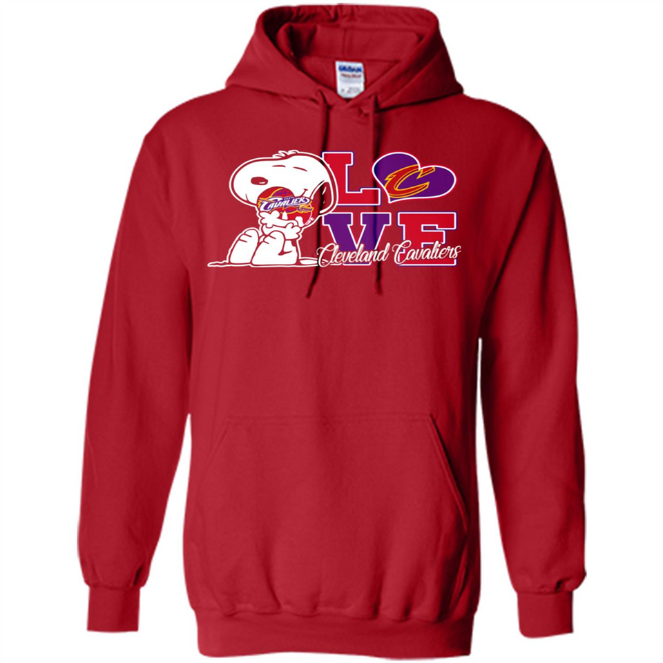 Snoopy loves NBA Cleveland Cavaliers - Hoodie