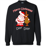 Christmas T-Shirt Santa And Reindeer Dilly Dilly - Sweatshirt