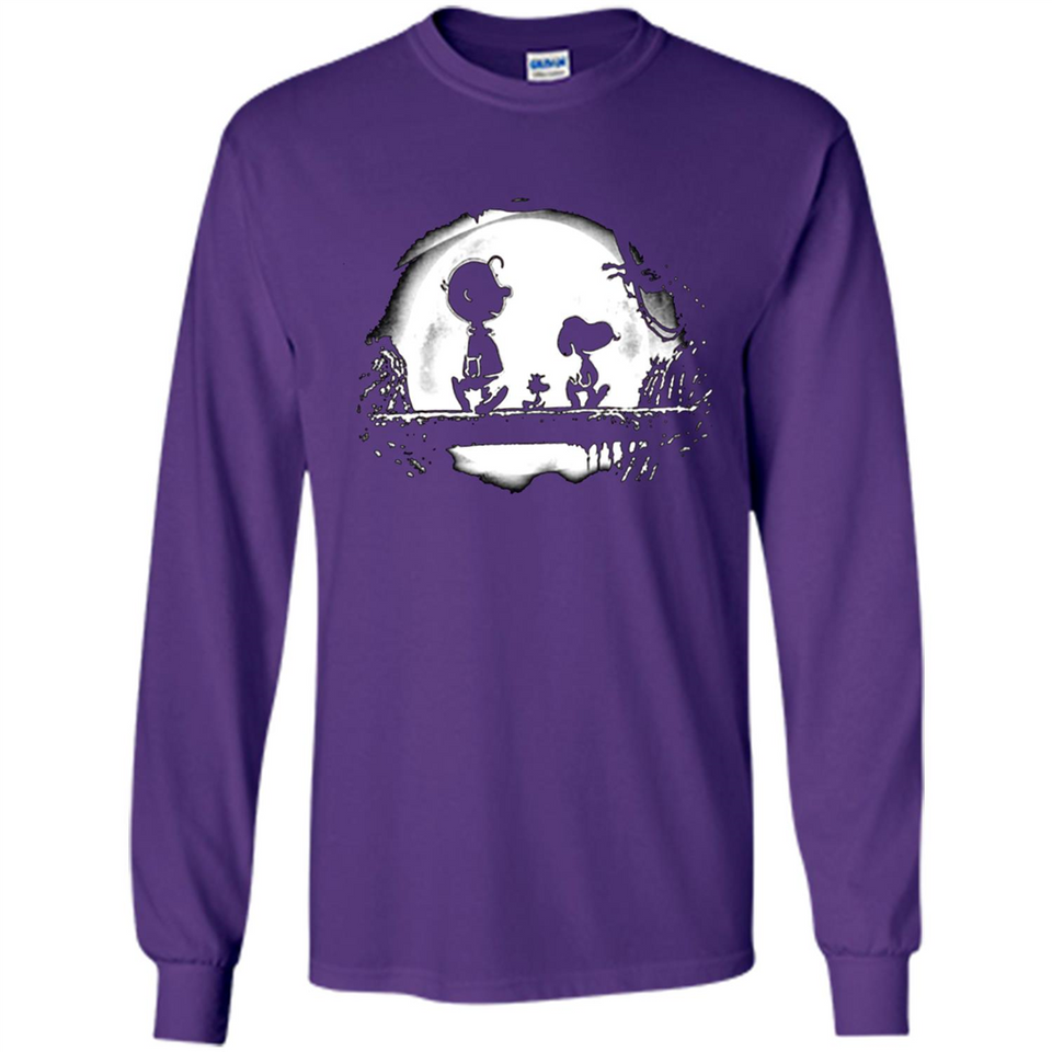 Snoopy The Peanuts Walking To The Moon