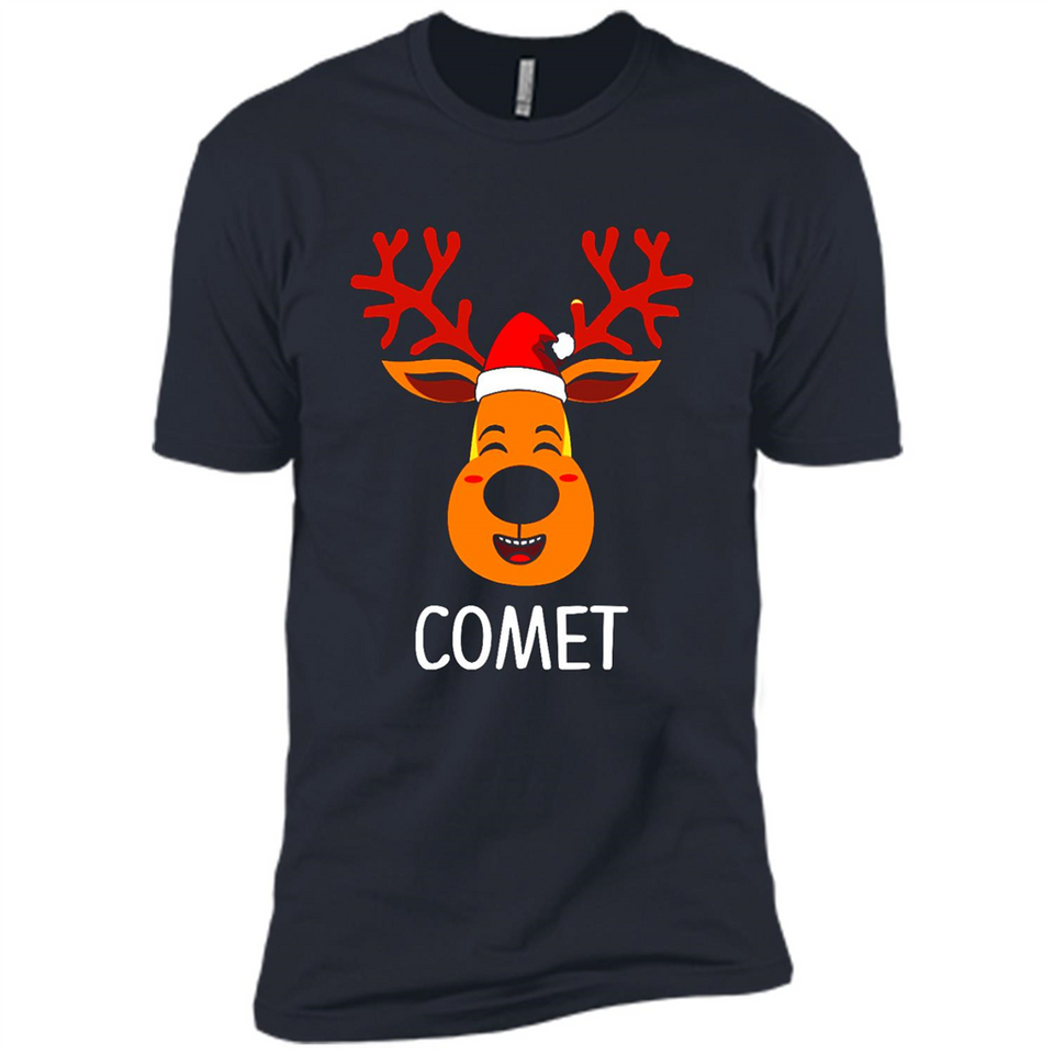 Comet Santa Claus Funny Xmas Holiday T-Shirt - Premium Short Sleeve T-Shirt