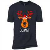 Comet Santa Claus Funny Xmas Holiday T-Shirt - Premium Short Sleeve T-Shirt