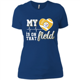 Pittsburgh Steelers Football My Heart is on that Field - Ladies' Boyfriend T-Shirt
