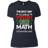 Math Teacher Christmas Shirt Christmas Cheer - Ladies' Boyfriend T-Shirt