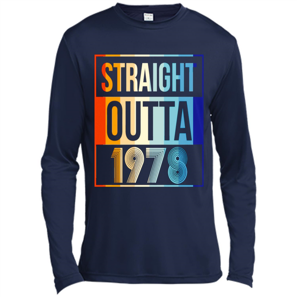 Retro Straight Outta 1978 40 Years Old - Canvas Long Sleeve T-Shirt