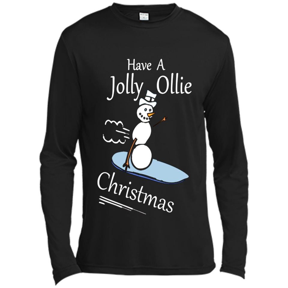 Snowman Snowboarder Tshirt Have Jolly Ollie Christmas