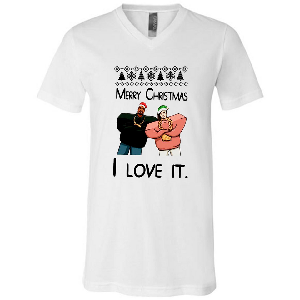 Drake Merry Christmas I love it sweatshirt PINGPONG - Canvas Unisex V-Neck