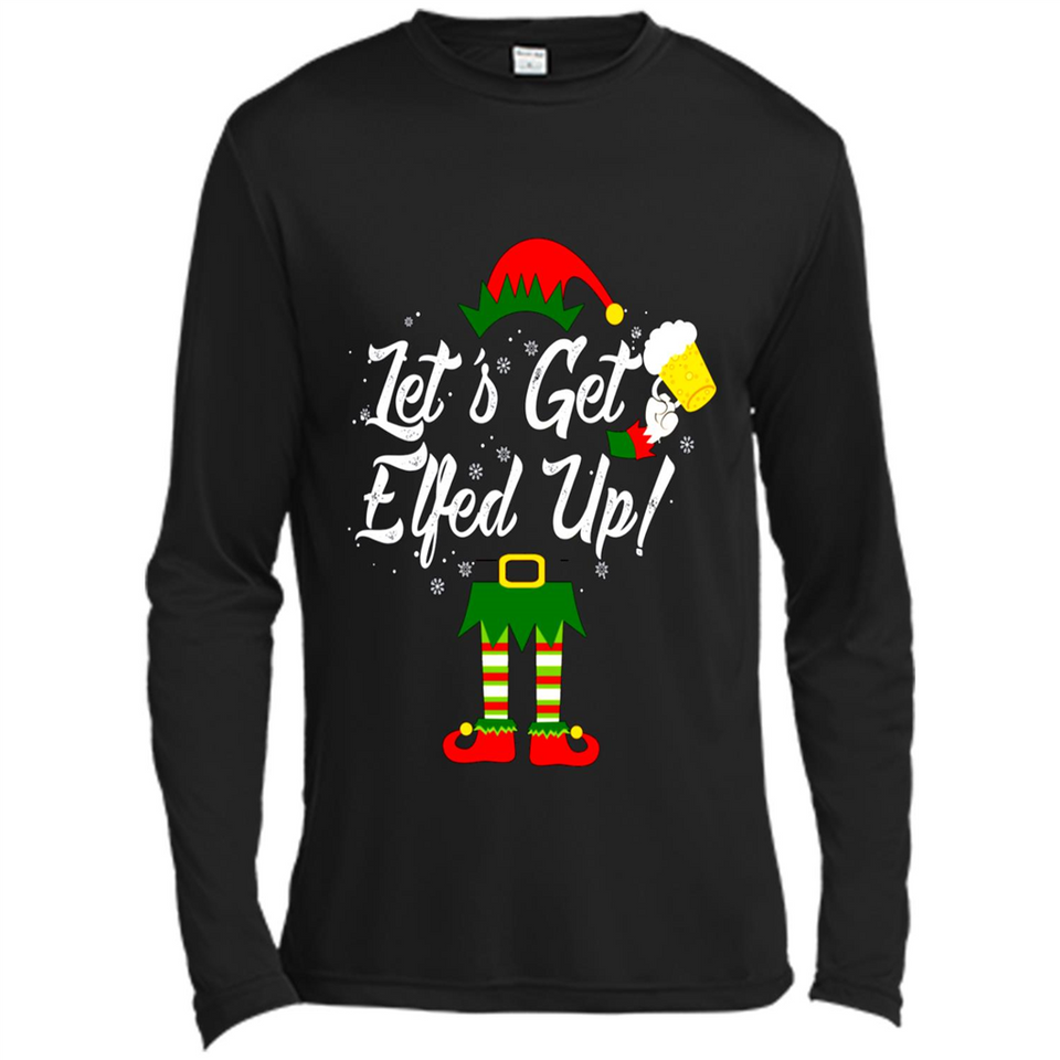 Let's Get Elfed Up Drinking Beer Christmas PINGPONG