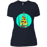 Funny Pizza Ugly Christmas Sweater Xmas Pizza Tree - Ladies' Boyfriend T-Shirt