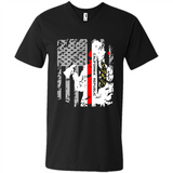 Paradise California Firefighter Thin Red Line Funds Youth T-Shirt PINGPONG - Men's V-Neck