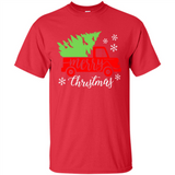 Vintage Christmas Classic Truck T-Shirt with Snow and Tree