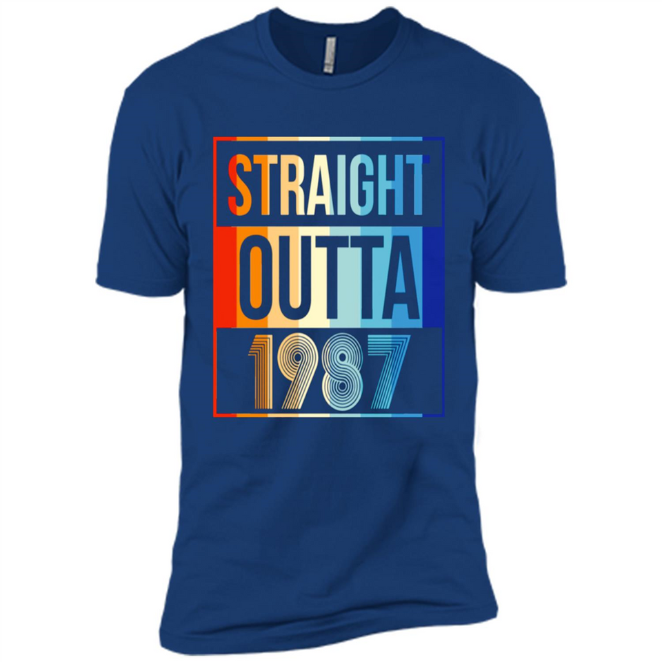 Retro Straight Outta 1987 31 Years Old - Premium Short Sleeve T-Shirt