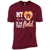 Auburn Tigers Football My Heart is on that Field - Premium Short Sleeve T-Shirt