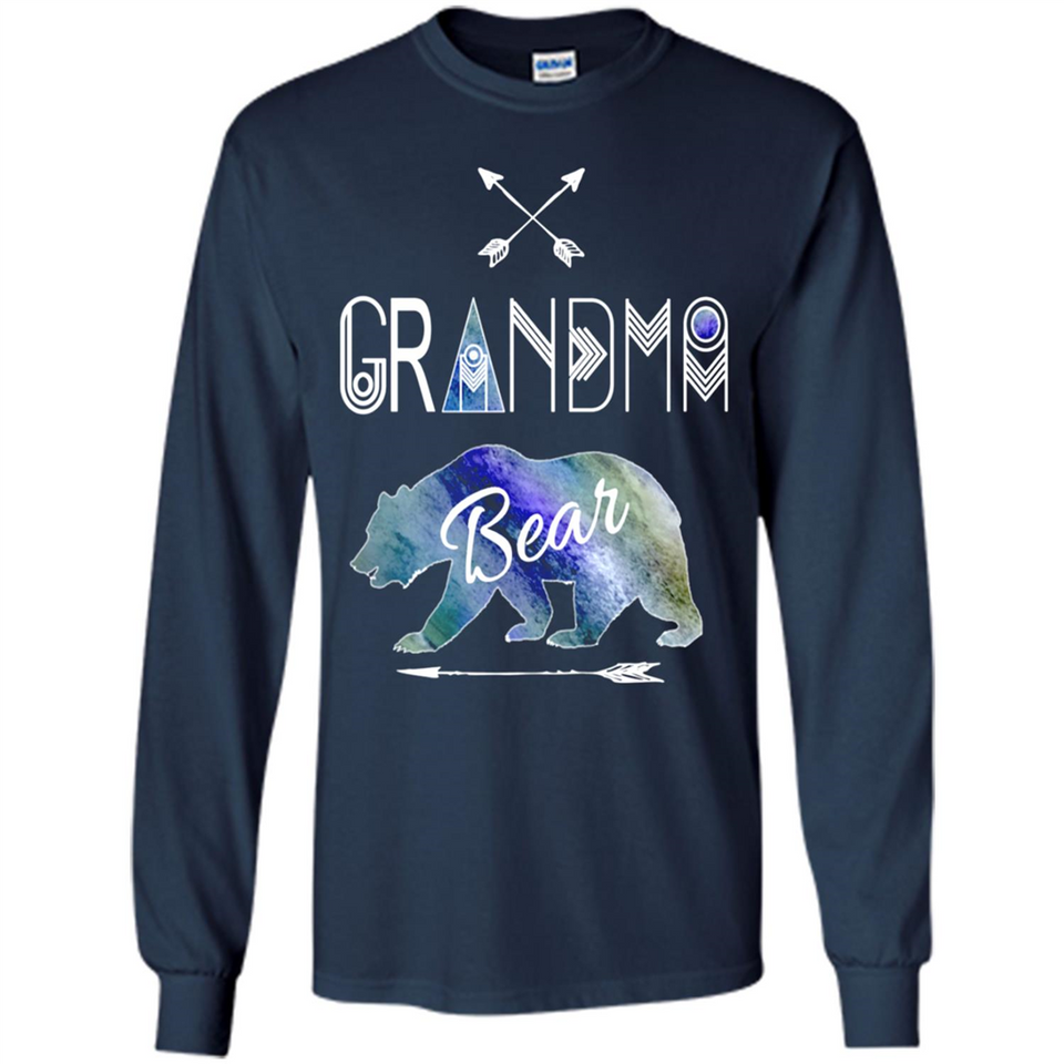 Grandma Bear Shirt Tribal Family Vacation & Camping Tee - Long Sleeve T-Shirt