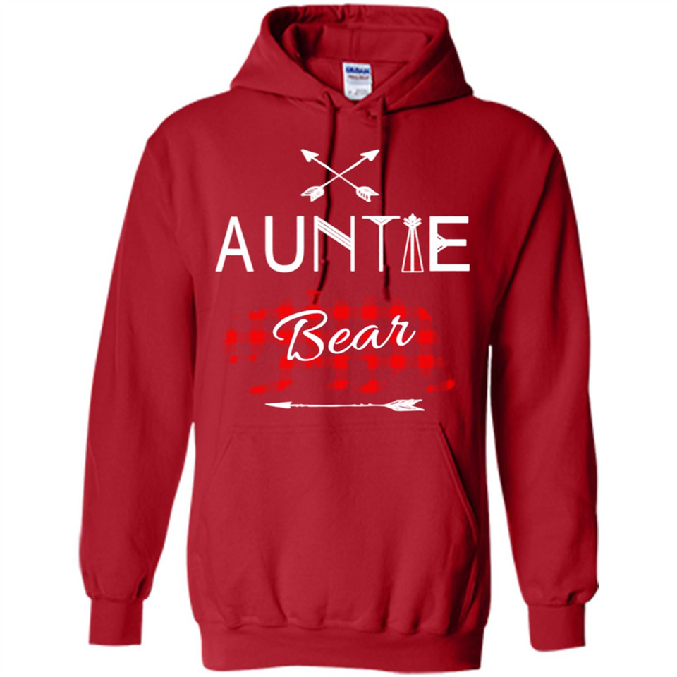 Aunt Shirt Buffalo Plaid Family Camp Bear Tee - Hoodie