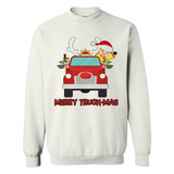Merry Truck-Mas Christmas Fire Truck Cute Reindeer Sporty - Sweatshirt