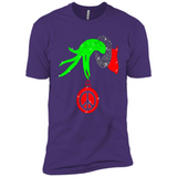 Christmas The Grinch Hand Holding Hippie Ornament - Premium Short Sleeve T-Shirt