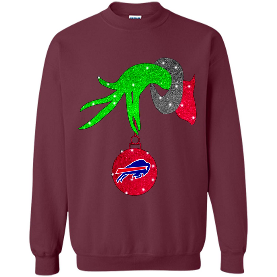 GRINCH HAND HOLDING BUFFALO BILLS GLITTER CHRISTMAS PINGPONG