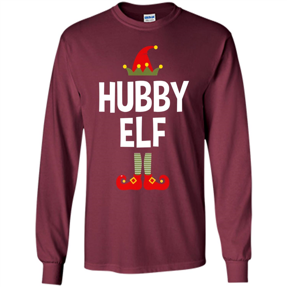 Hubby Elf Shirt - Family Matching Christmas Pajamas - Long Sleeve T-Shirt
