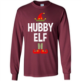 Hubby Elf Shirt - Family Matching Christmas Pajamas - Long Sleeve T-Shirt