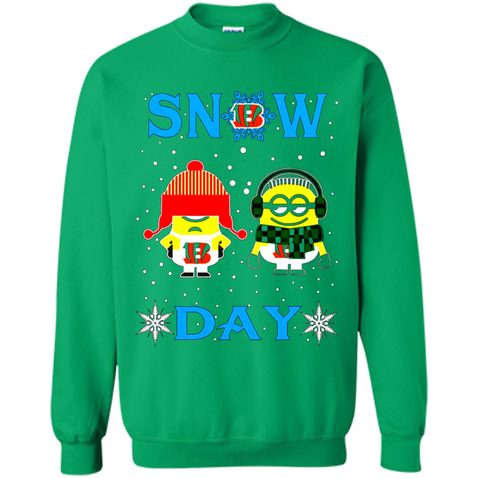 Snow Day Shirt For Cincinnati Bengals Vs Minion Fans pingpong