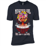 November Girl Flower - Premium Short Sleeve T-Shirt