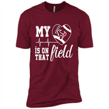 Houston Texans Football My Heart is on that Field - Premium Short Sleeve T-Shirt