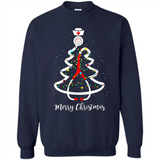 Christmas tree Nurse merry Christmas - Sweatshirt