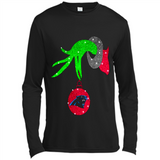 GRINCH HAND HOLDING CAROLINA PANTHER GLITTER CHRISTMAS PINGPONG