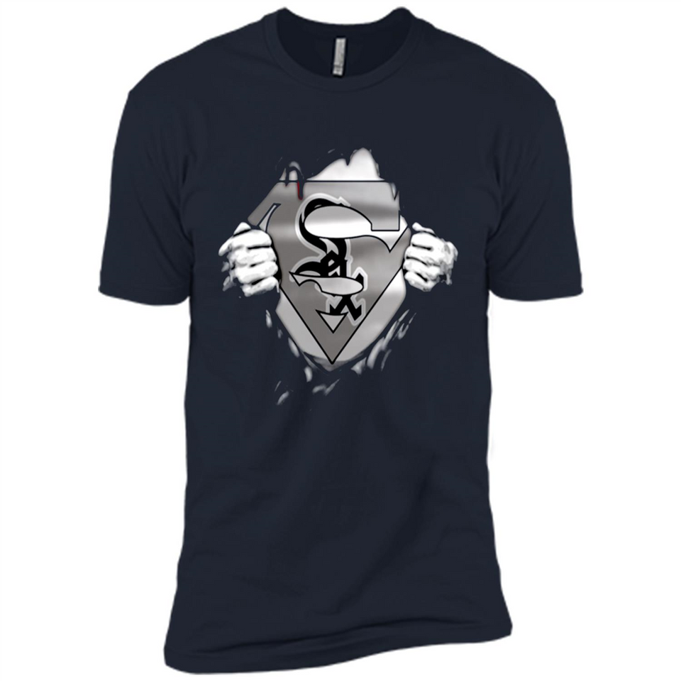 Chicago White Sox And Superman Fans - Premium Short Sleeve T-Shirt