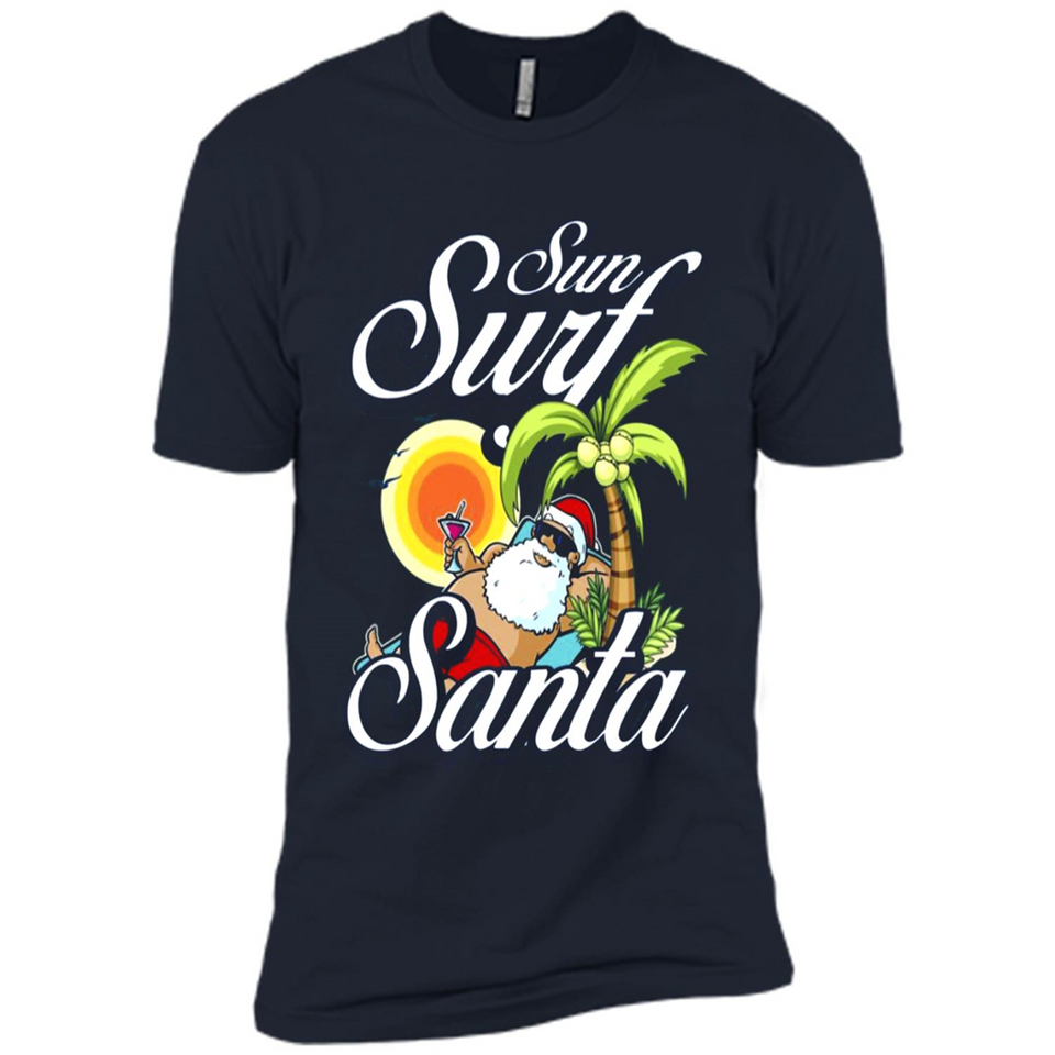 Sun Surf Santa - Premium Short Sleeve T-Shirt