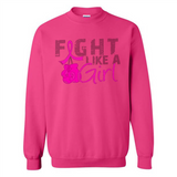 Fight Like A Girl Breast Cancer Awareness - Sweatshirt