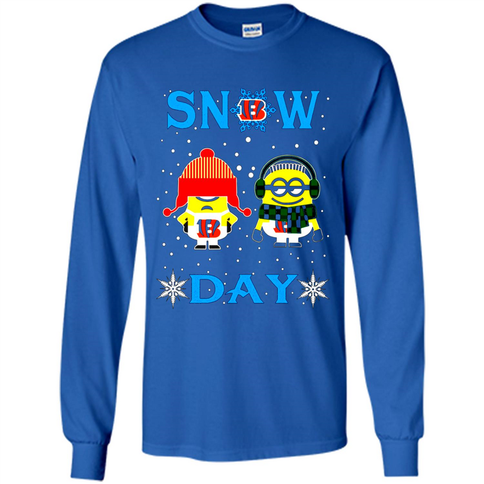 Snow Day Shirt For Cincinnati Bengals Vs Minion Fans pingpong
