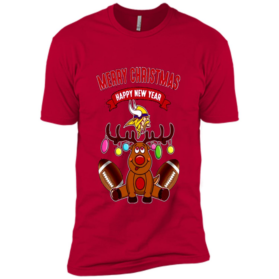 Minnesota Vikings NFL Reindeer Funny Merry Christmas And Happy New Year