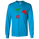 Funny Grinch Hand holding Firefighter ornament Christmas Sporty T-Shirt - Long Sleeve T-Shirt