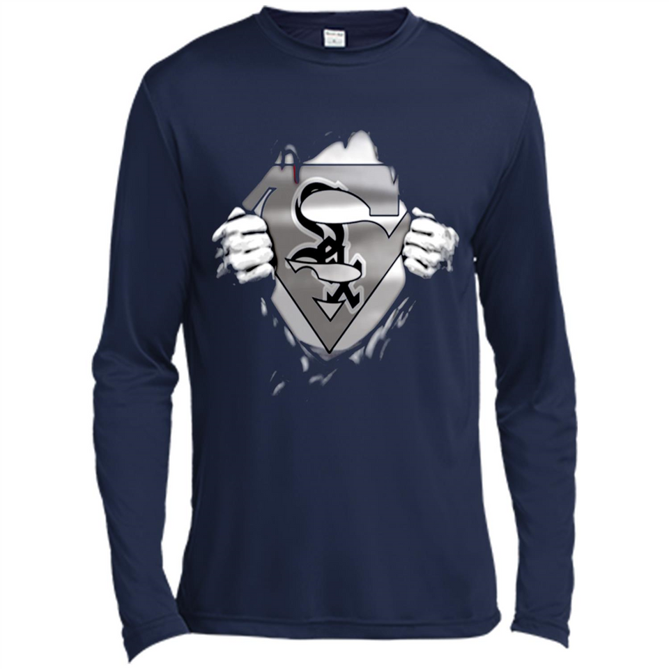 Chicago White Sox And Superman Fans - Canvas Long Sleeve T-Shirt