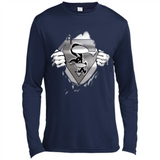 Chicago White Sox And Superman Fans - Canvas Long Sleeve T-Shirt