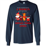 Never Underestimate An April Woman Watches Hallmark Movies Sweatshirt - Long Sleeve T-Shirt