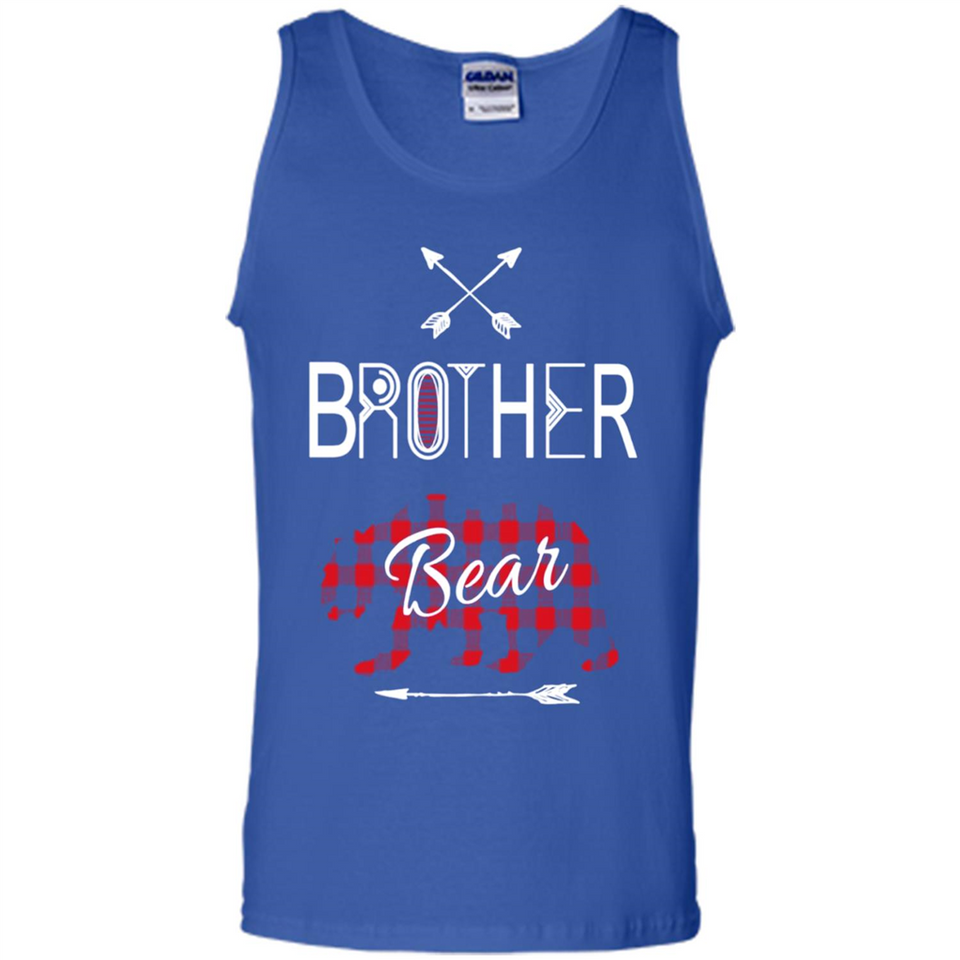 Brother Shirt Buffalo Plaid Family Camping Bear Tee - Tank Top
