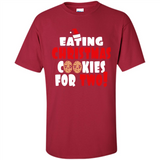 Womens Funny Eating Christmas Cookies For Two Pregnancy - Shirt