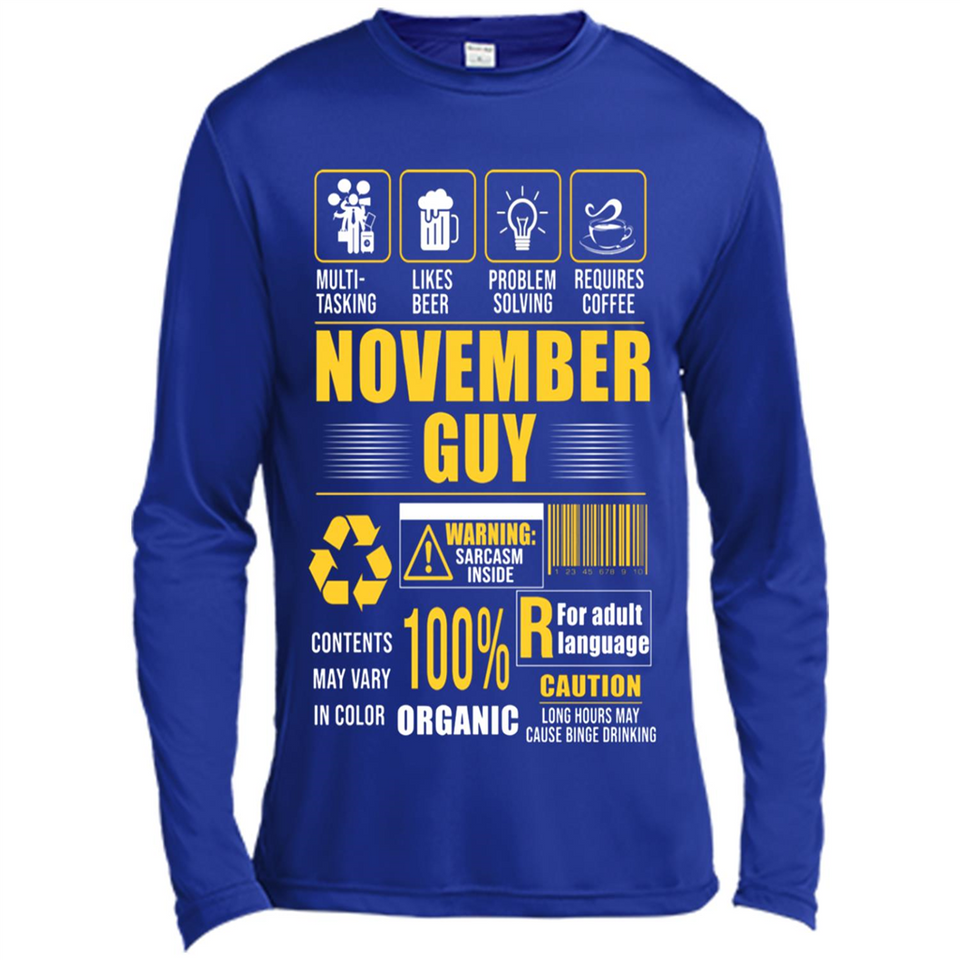 November Guy Multitasking - Canvas Long Sleeve T-Shirt