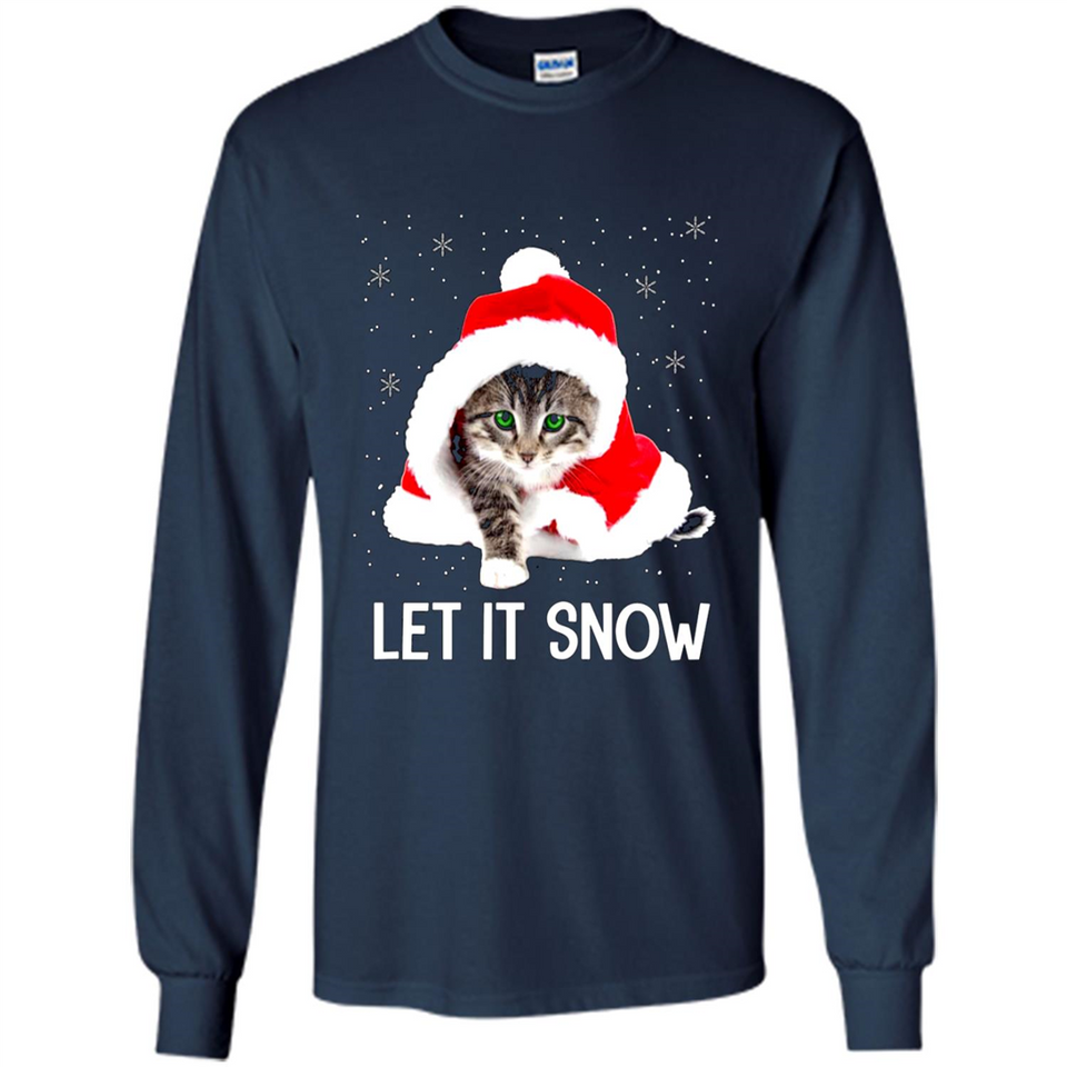 Let It Snow Cat Christmas sweater PINGPONG